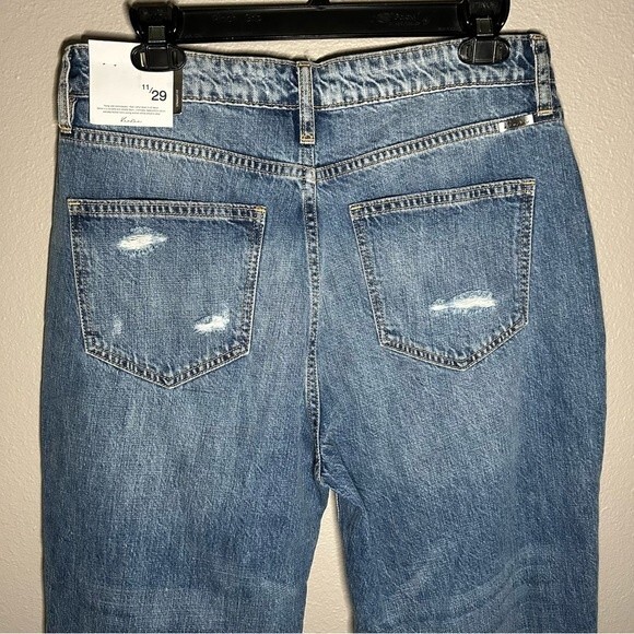NEW Kancan Bobbie ultra high rise straight fit distressed denim jeans size 11/29 - Picture 7 of 10